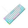 E- YOOSO Z-11T 61-Key Full Transparent Color Rainbow & Dynamic Lighting Effects Gaming Mechanical Keyboard